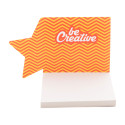 CreaStick Xmas white  custom sticky notepad, star 