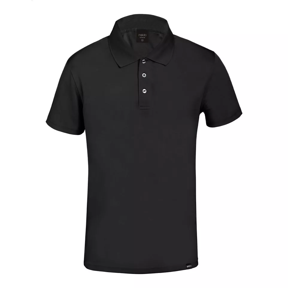Noran zwart  RPET-poloshirt M