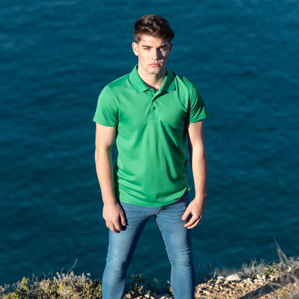 Noran green  RPET polo shirt M
