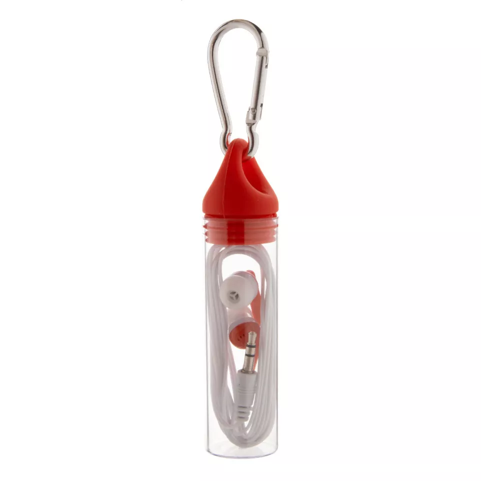 Kelty red white earphones 