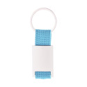 Poxil licht blauw zilver sleutelhanger 