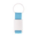 Poxil light blue silver keyring 