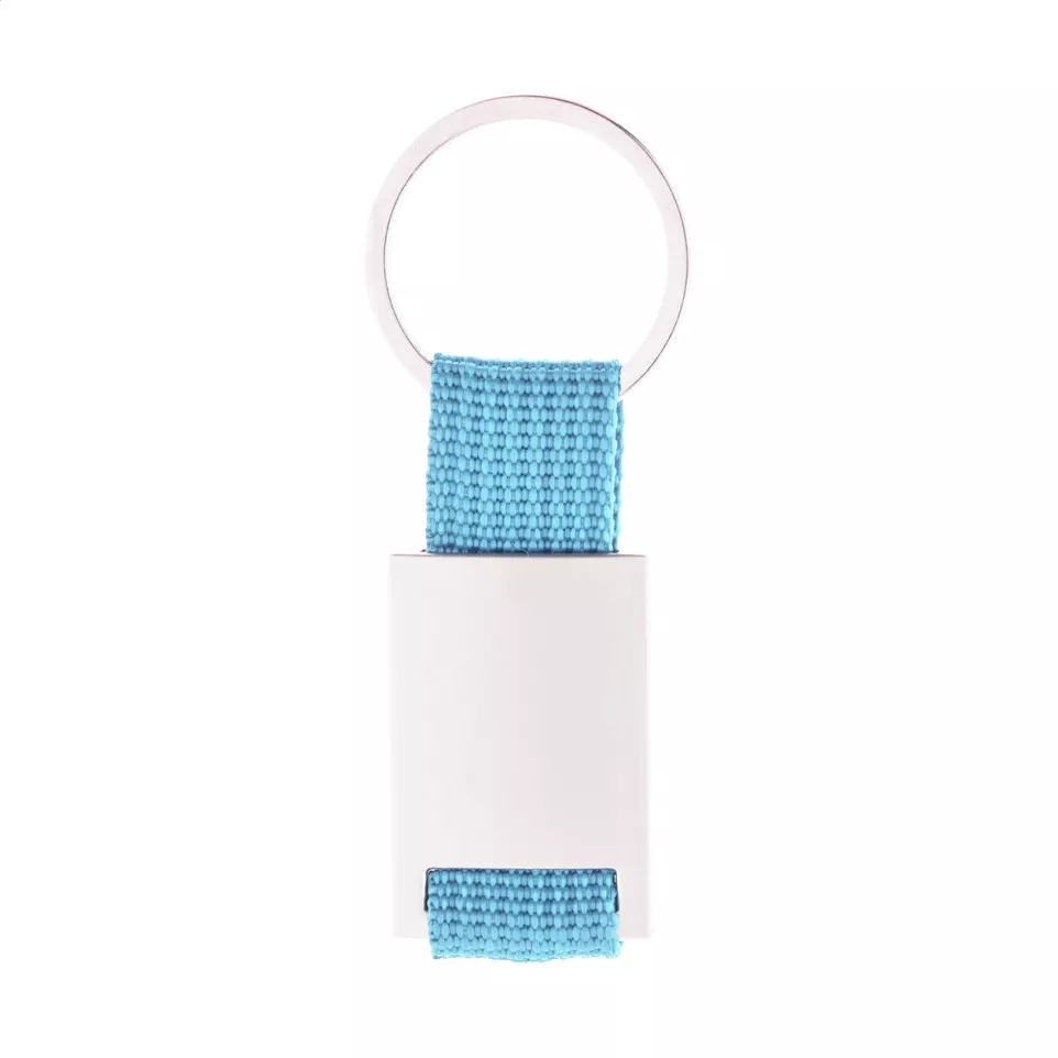 Poxil licht blauw zilver sleutelhanger 