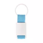 Poxil licht blauw zilver sleutelhanger 