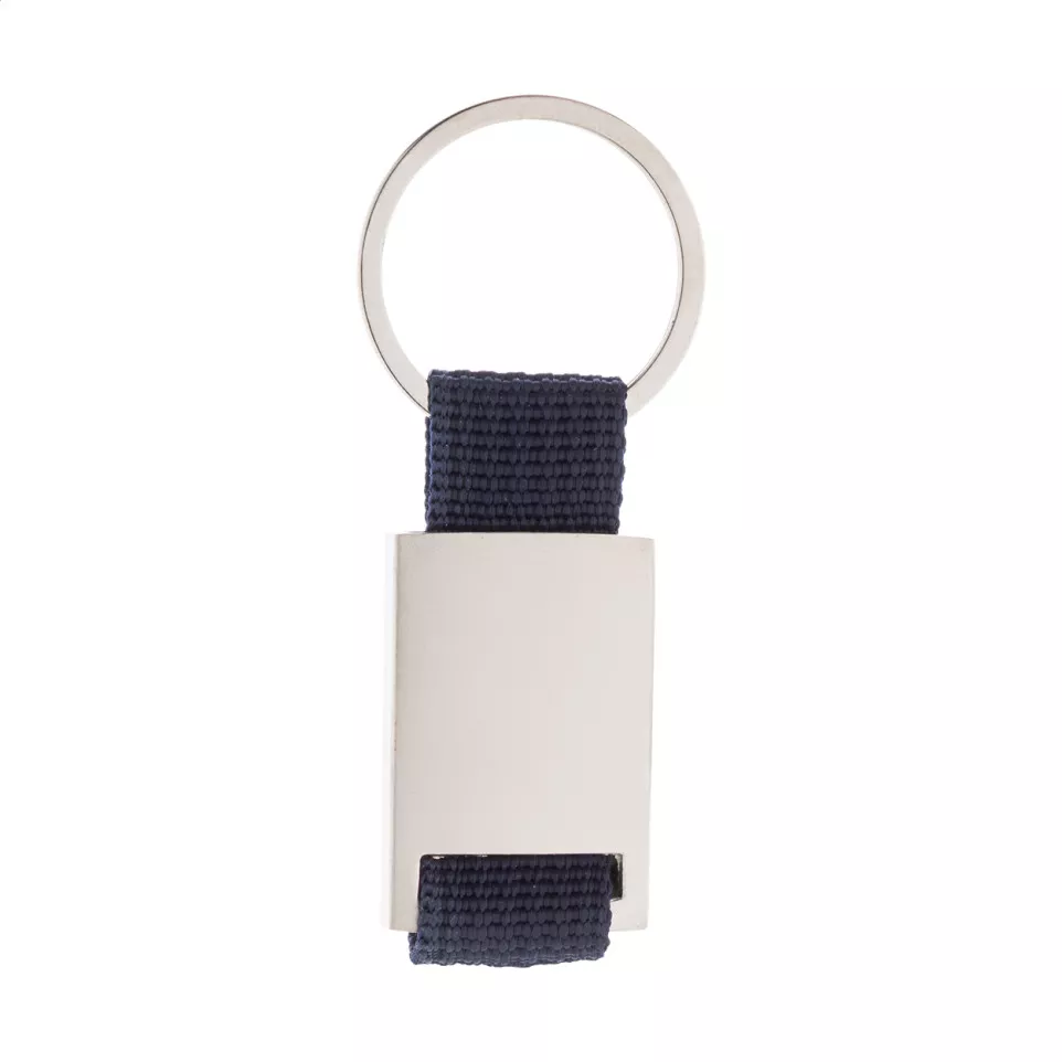 Poxil donker blauw zilver sleutelhanger 