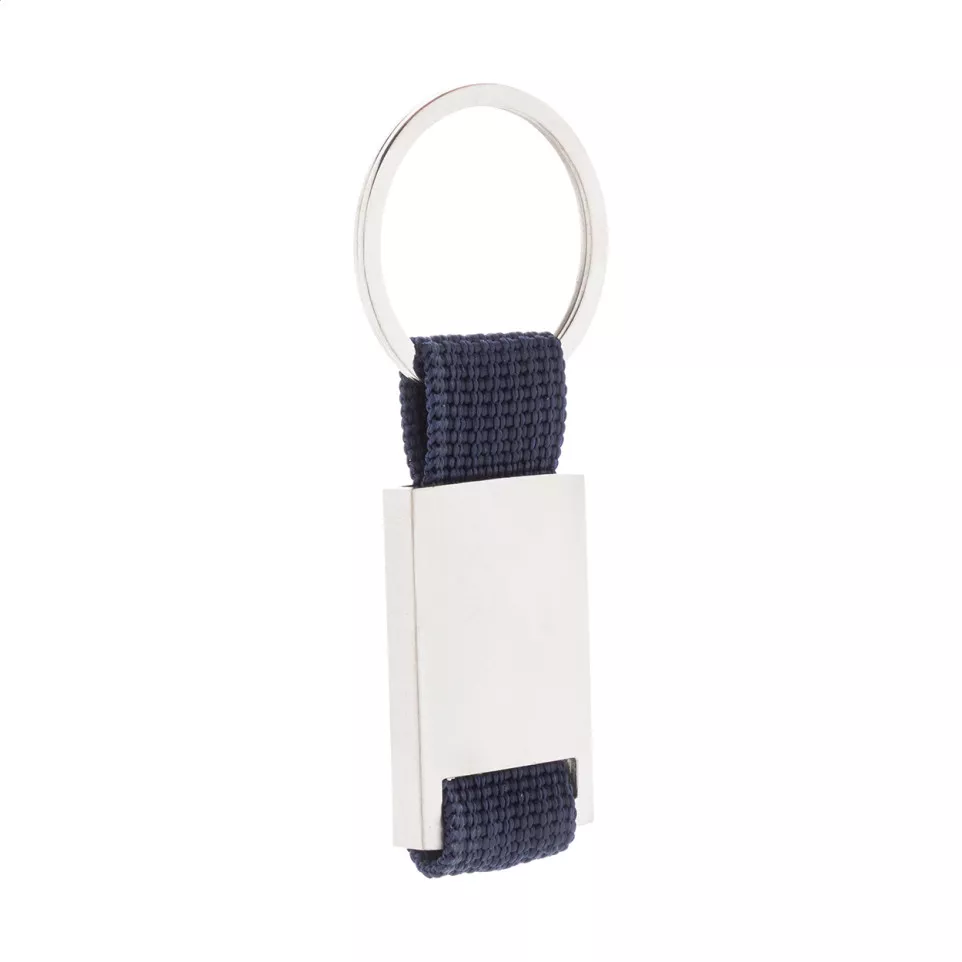 Poxil dark blue silver keyring 