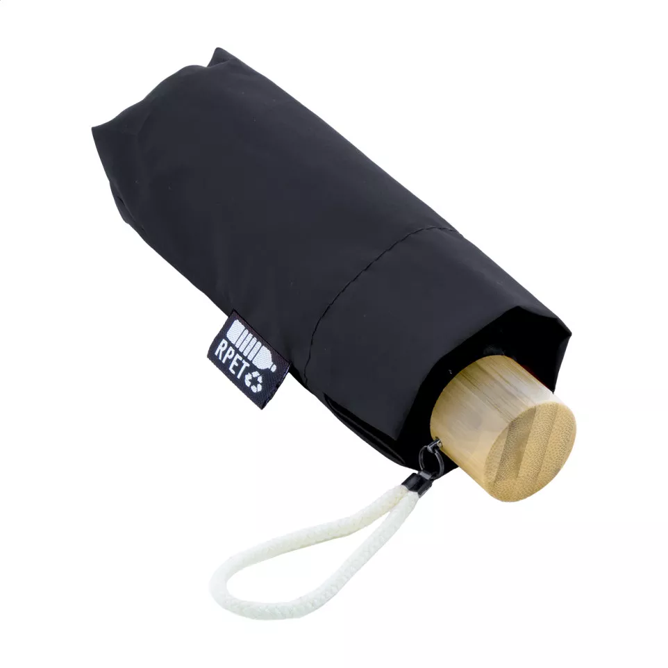 Miniboo noir  Parapluie pliant en RPET 