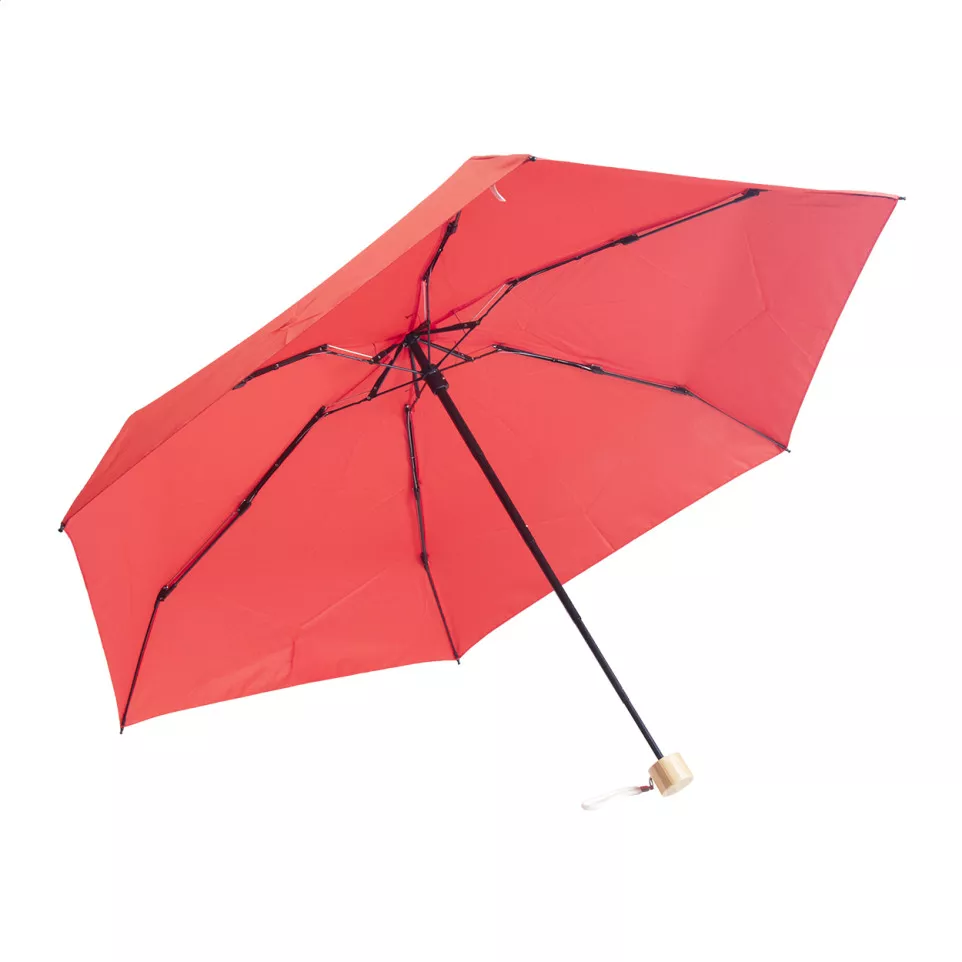 Miniboo rouge  Parapluie pliant en RPET 