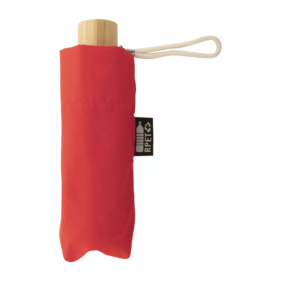 Miniboo rouge  Parapluie pliant en RPET 