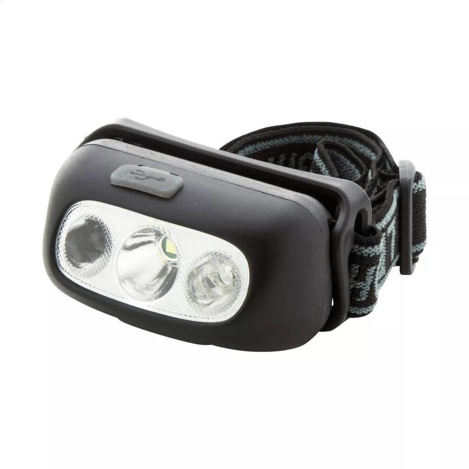 Rexplorer zwart  oplaadbare koplamp 