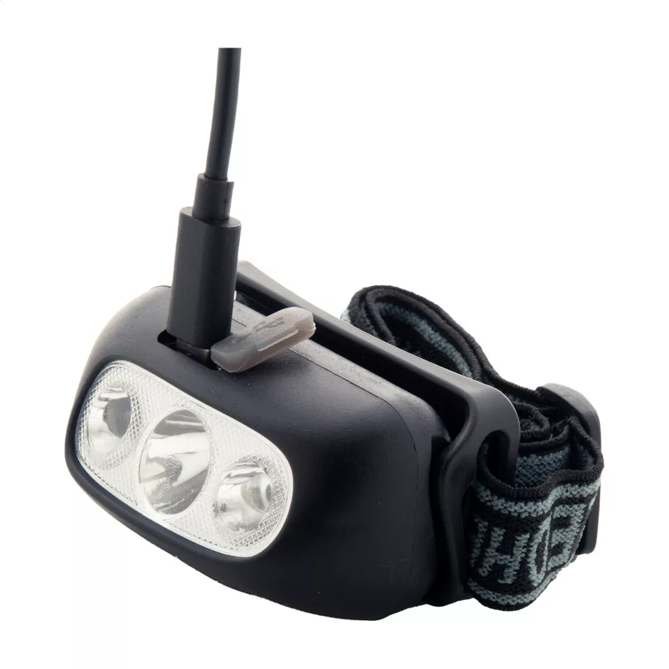 Rexplorer zwart  oplaadbare koplamp 