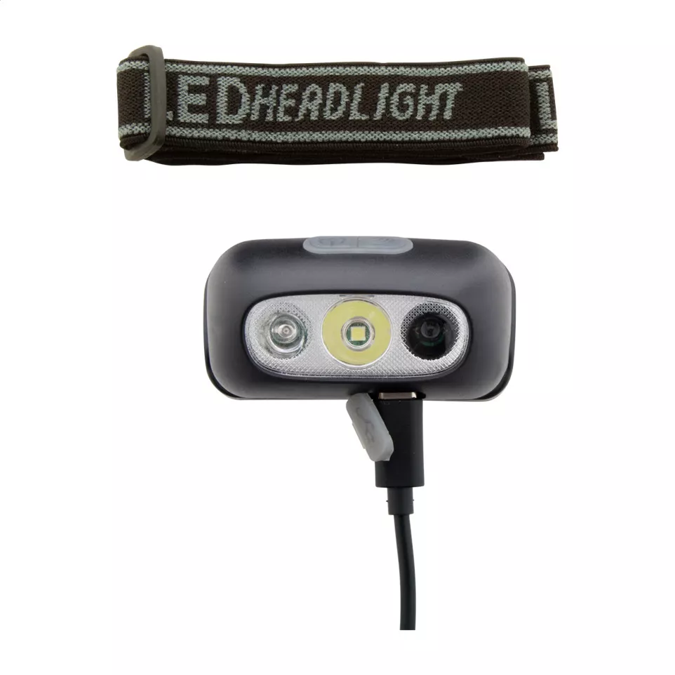 Rexplorer zwart  oplaadbare koplamp 