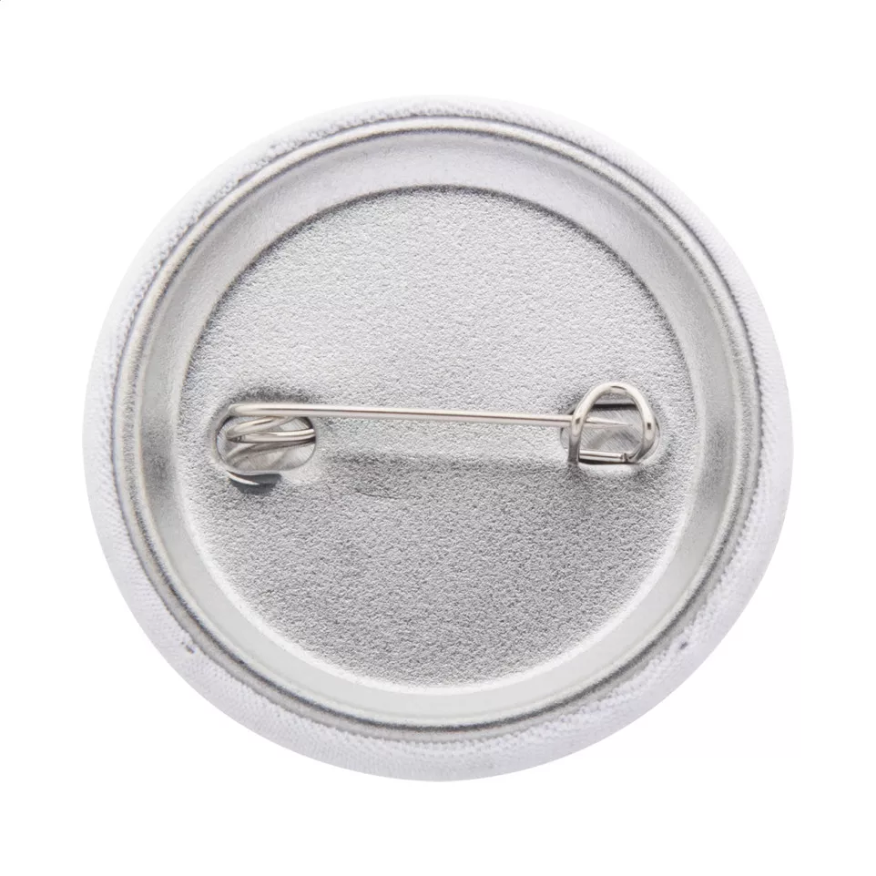 PinBadge RPET Mini wit zilver button...