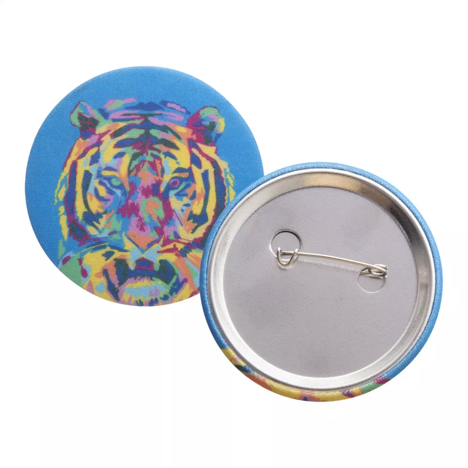 PinBadge RPET Maxi white silver pin...