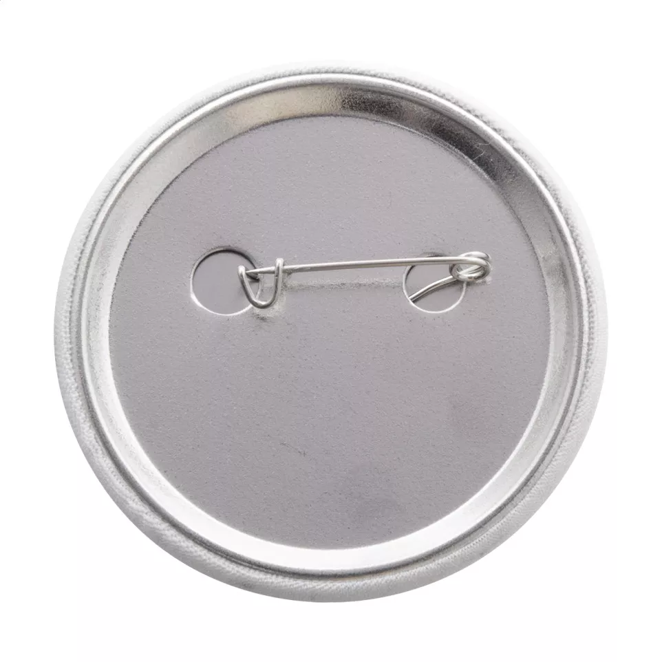 PinBadge RPET Maxi blanc argenté badge 