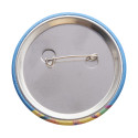 PinBadge RPET Maxi white silver pin button badge 