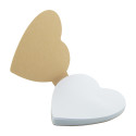 CreaStick Heart Eco naturelle  bloc-notes autocollant personnalisé 