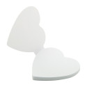 CreaStick Heart blanc  bloc-notes autocollant personnalisé 