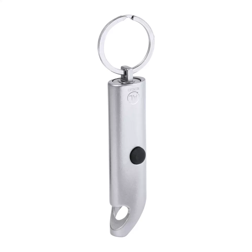 Rutto zilver  flesopener zaklamp 