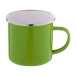 Enavint green white enamel mug 