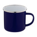 Enavint dark blue white enamel mug 