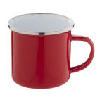 Enavint red white enamel mug 