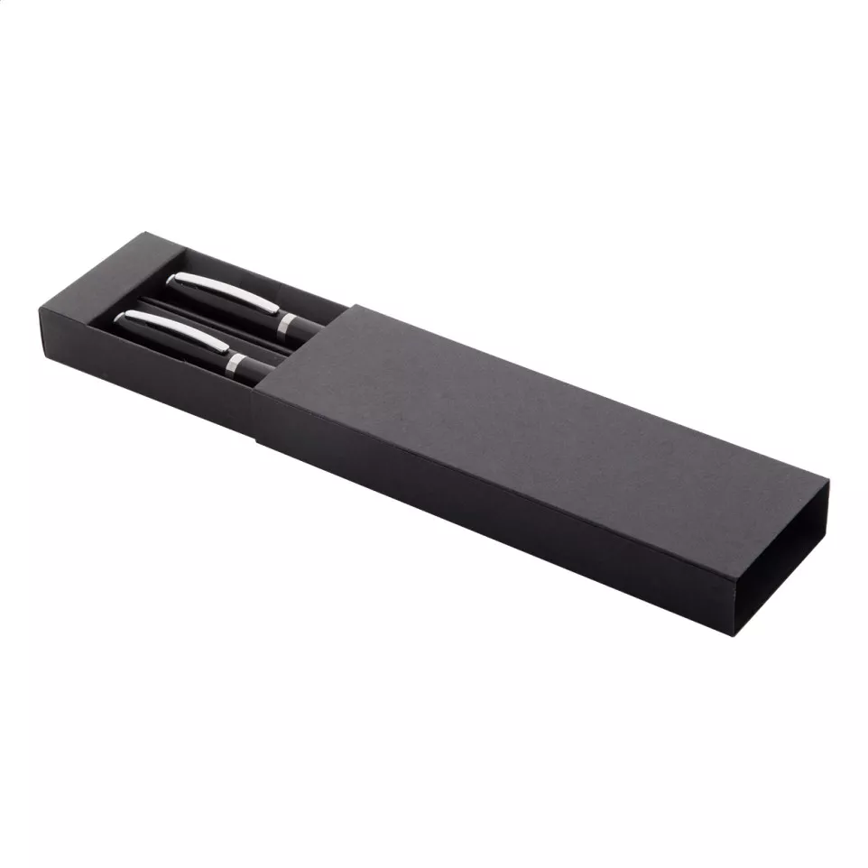 Redivi noir  parure stylo métal 