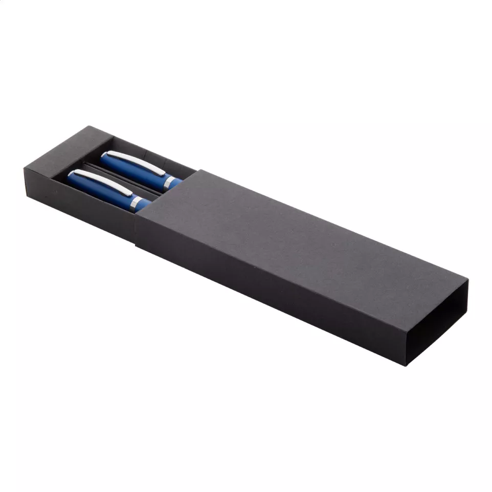 Redivi bleu  parure stylo métal 