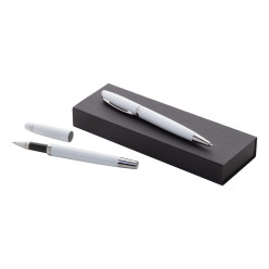 Redivi blanc  parure stylo métal 