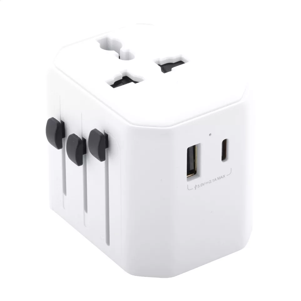 Jetsetter white  travel adapter 
