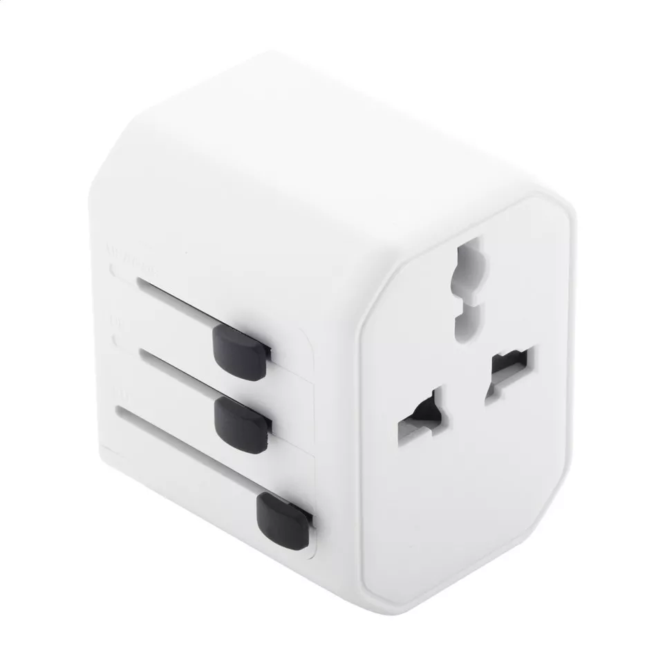 Jetsetter white  travel adapter 