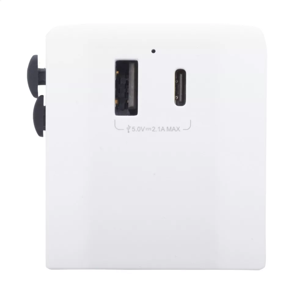 Jetsetter white  travel adapter 
