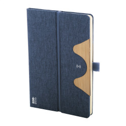 Chatom dark blue  RPET wireless charger notebook 