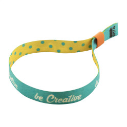 SuboWrist RPET orange blanc bracelet festival personnalisable 