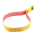 SuboWrist RPET jaune blanc bracelet festival personnalisable 