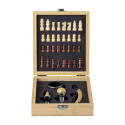 Kaspar naturelle  Set à vin jeu d'échecs 