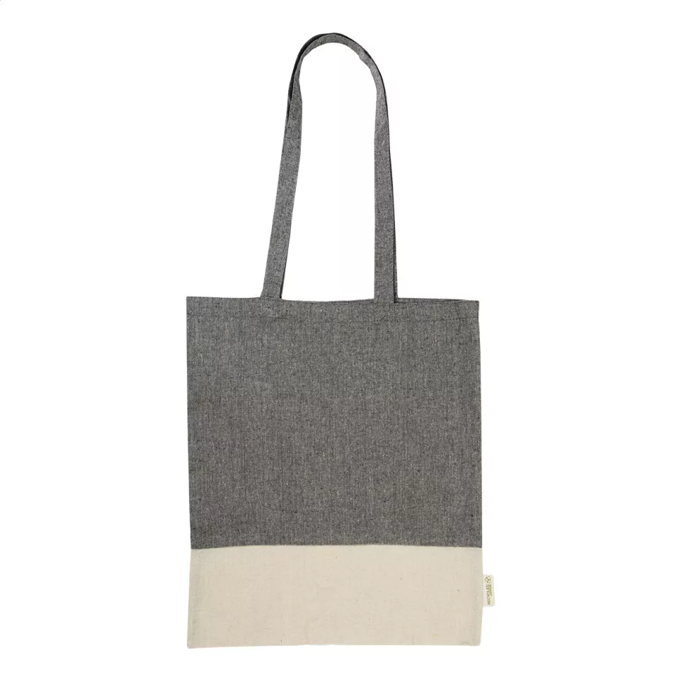 Konti black  cotton shopping bag 