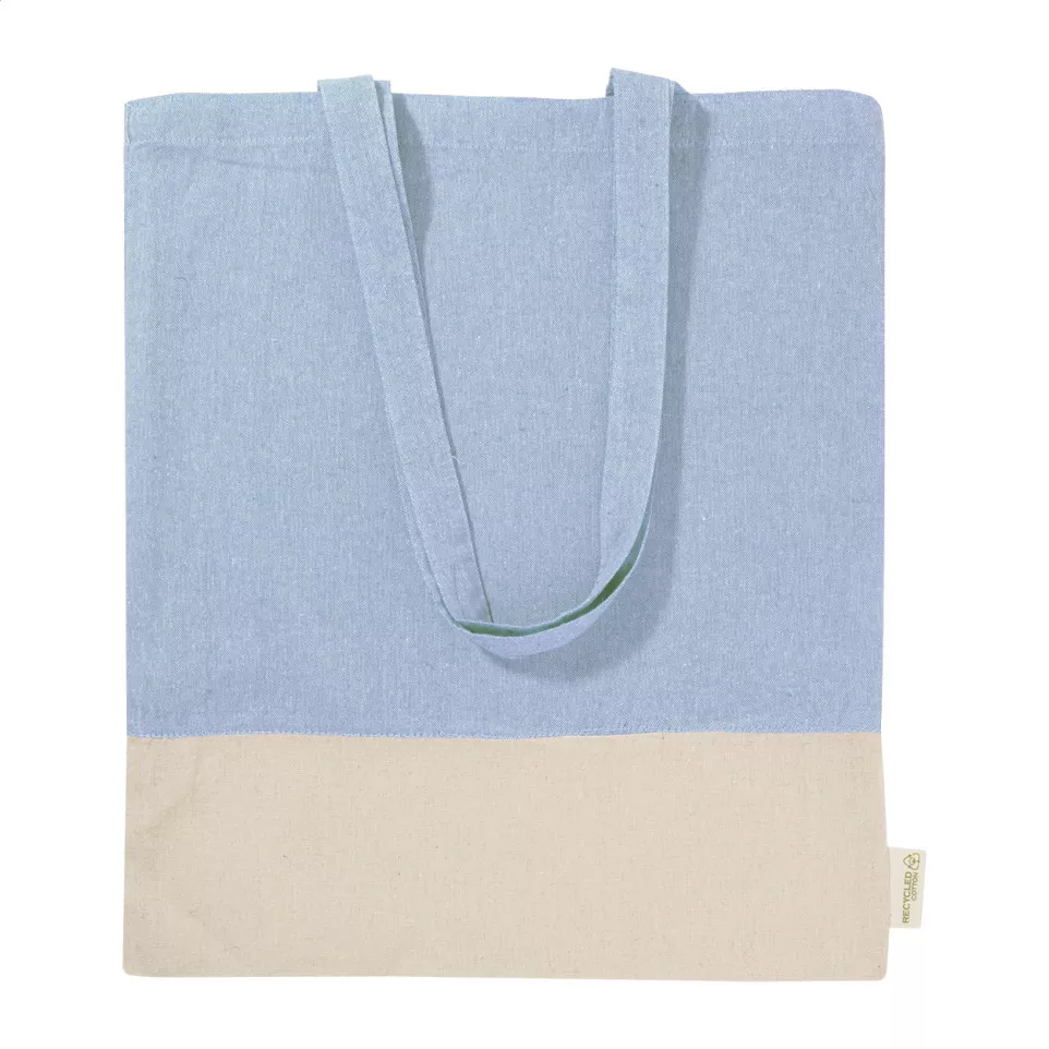 Konti blauw  katoenen shopper 