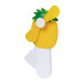 Amalfi multicolour  hand fan, pineapple 
