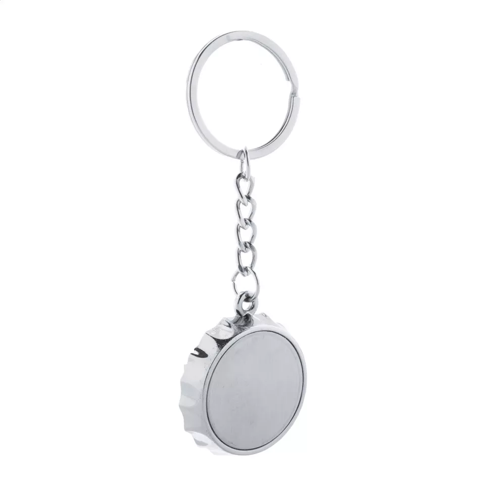 Bubly silver  bottle opener keyring 