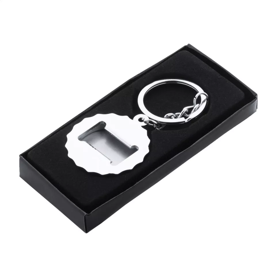 Bubly zilver  flesopener sleutelhanger 