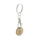 Boomarket natural  trolley coin keyring 
