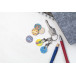 ColoShop wit  winkelwagenmuntje sleutelhanger 