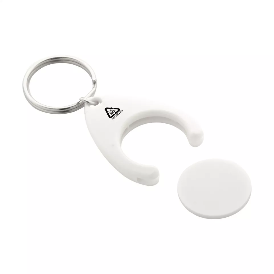 Neppy white  RABS trolley coin keyring 