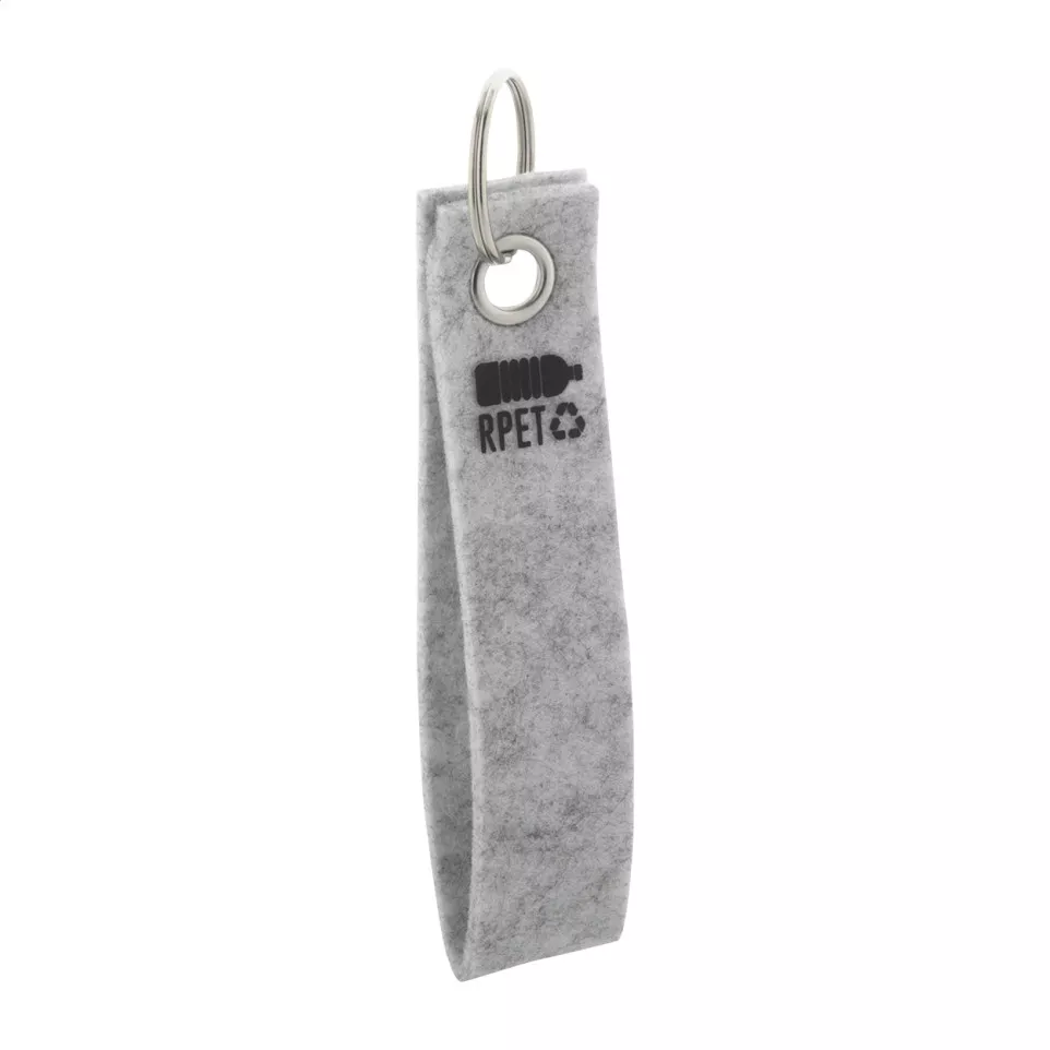 Refek grey  RPET keyring 