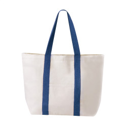Lanikai bleu foncé naturelle sac de plage ou sac à provisions 