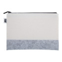 CreaFelt Beauty L white grey custom cosmetic bag 