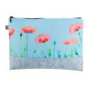 CreaFelt Beauty L white grey custom cosmetic bag 