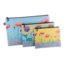 CreaFelt Beauty M white grey custom cosmetic bag 
