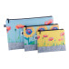 CreaFelt Beauty M white grey custom cosmetic bag 